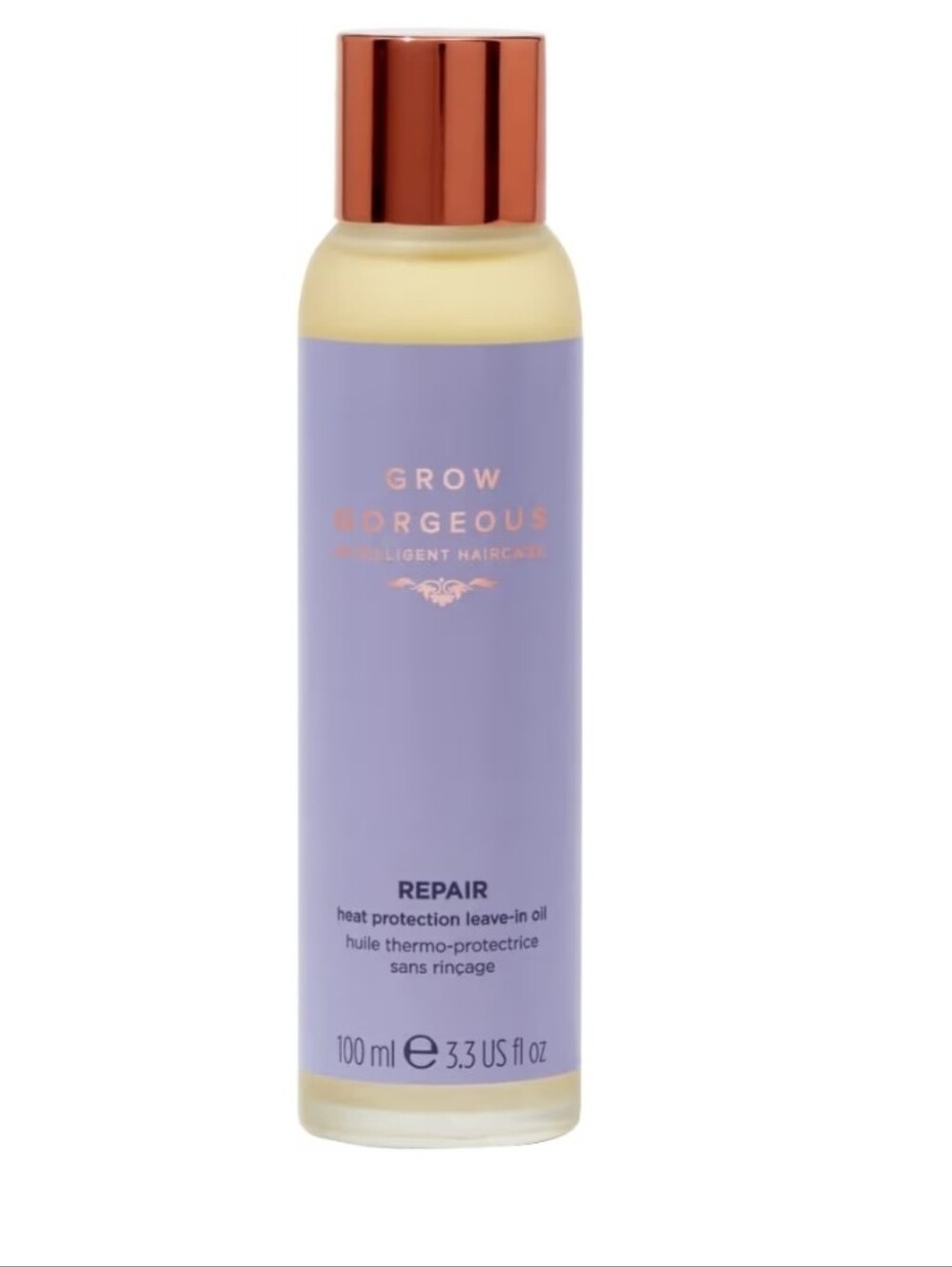 Grow Gorgeous Repair Heat Protection Leave-In Oil - Lavender Bottle